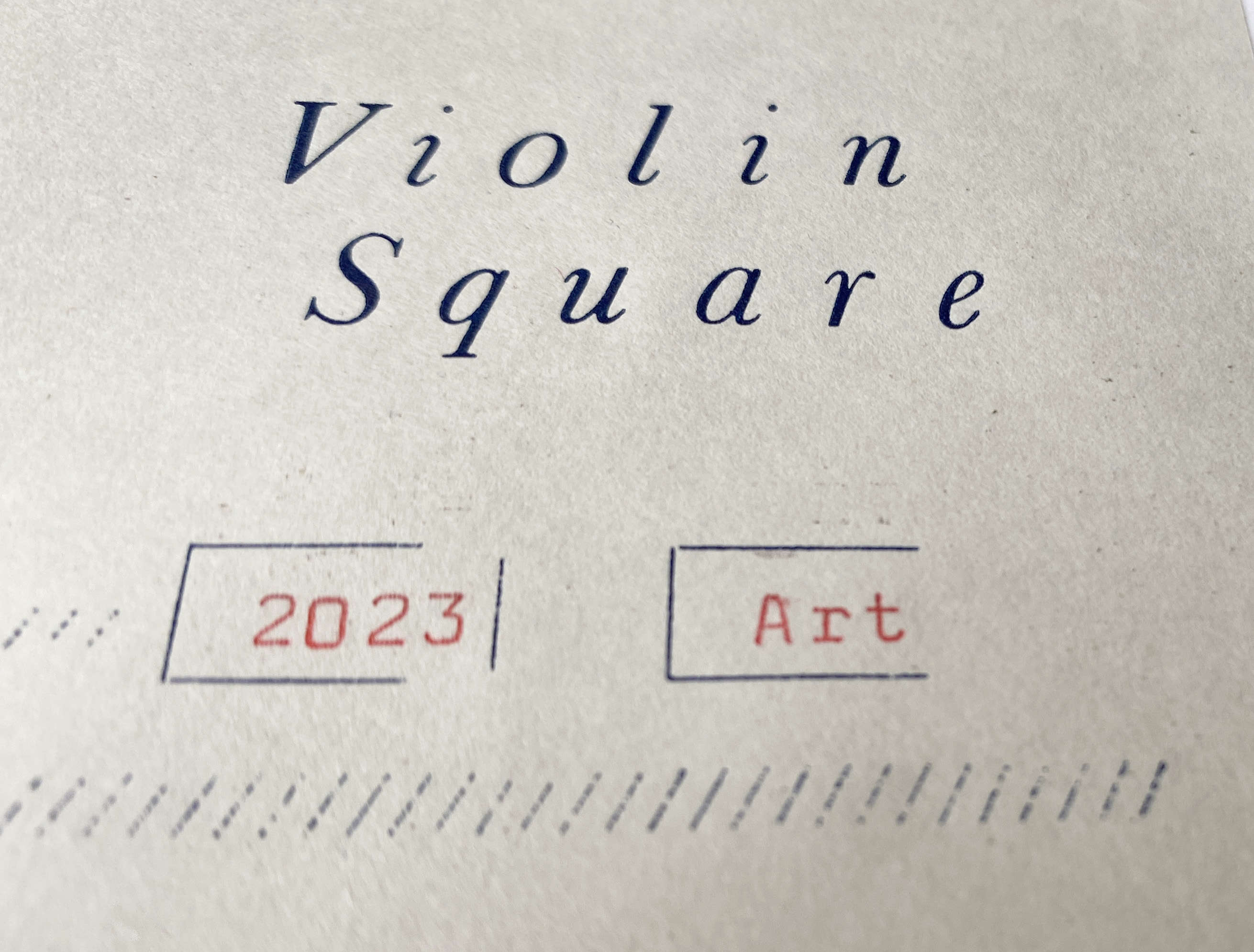 Paper label inside body of instrument. Logo on top. Classifications and signature underneath.