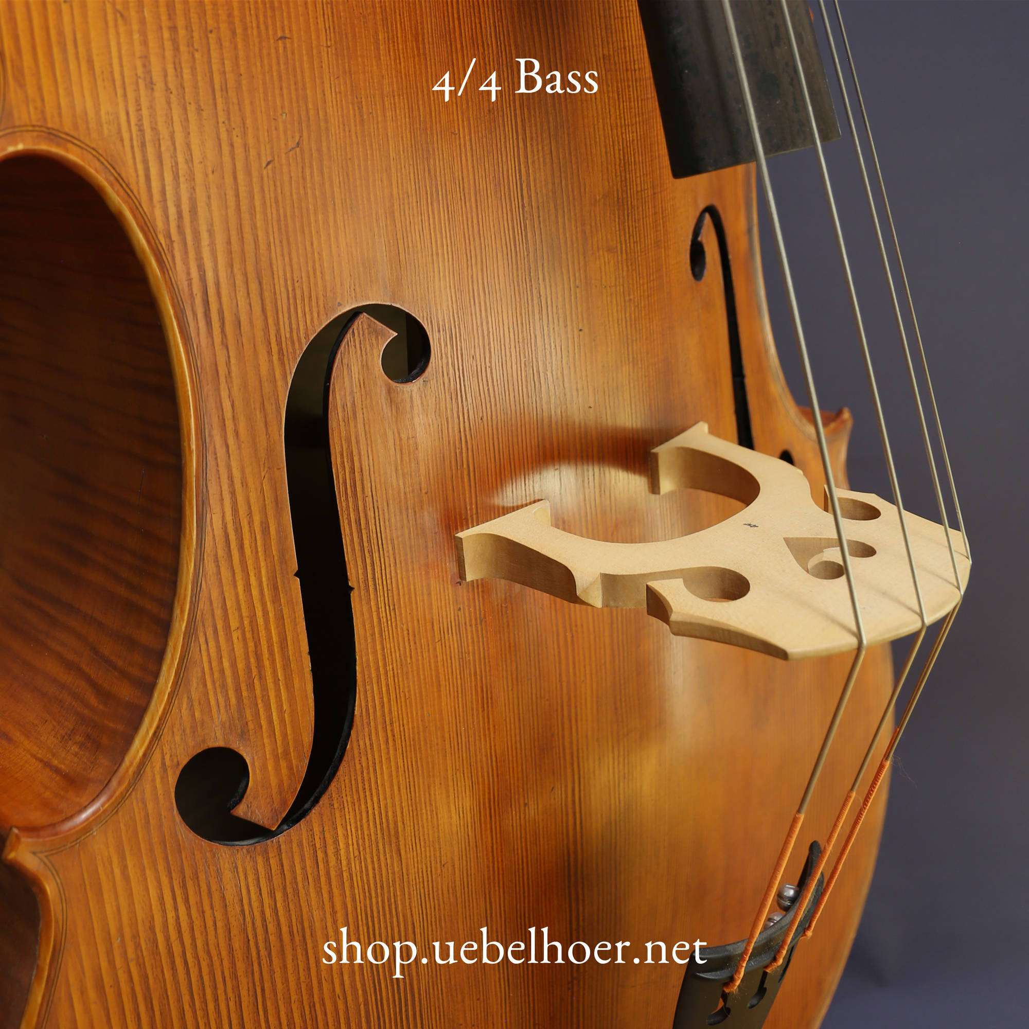 Close-up of instrument. Font overlayed.