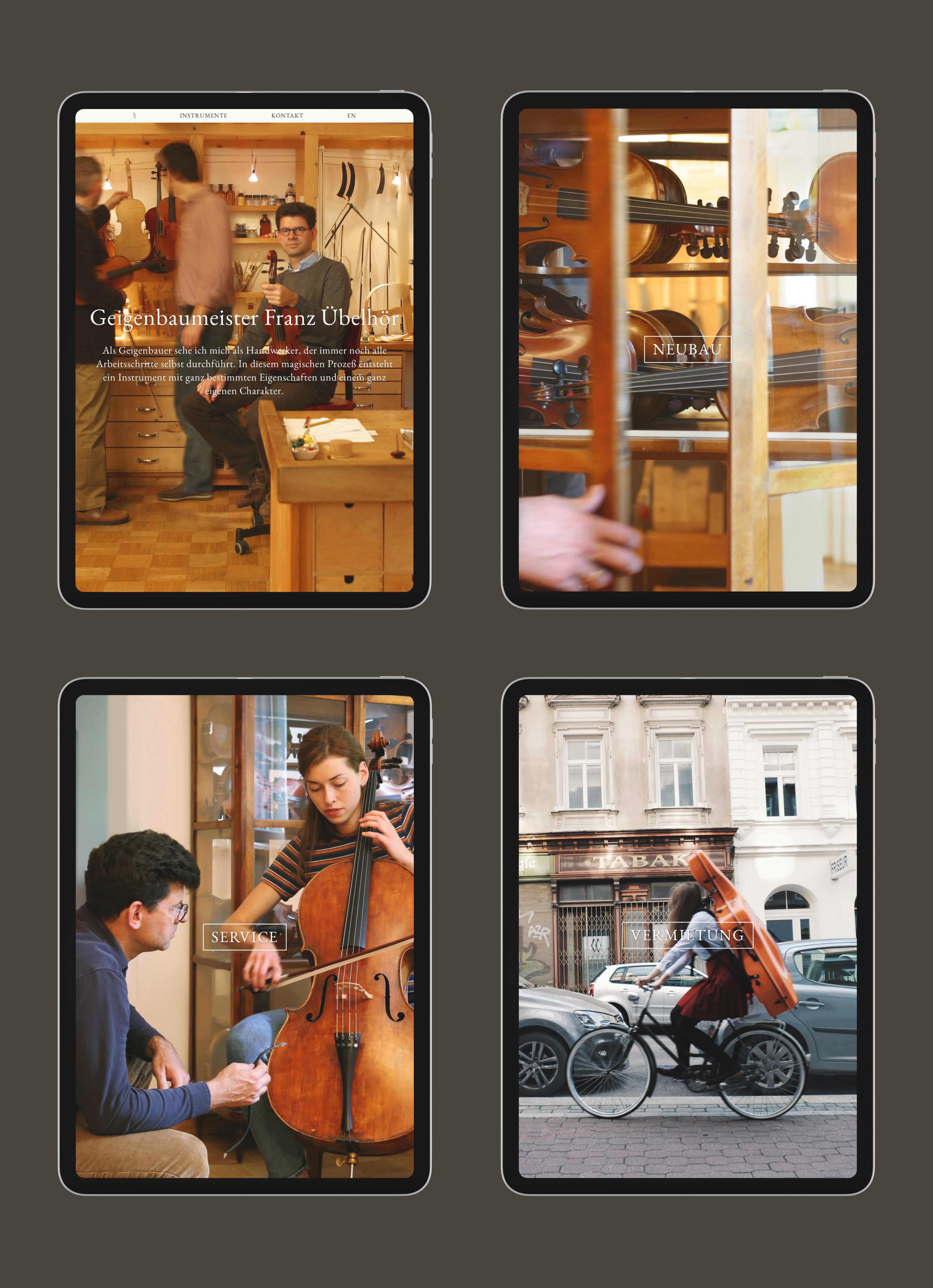 Various screenshots from website.
