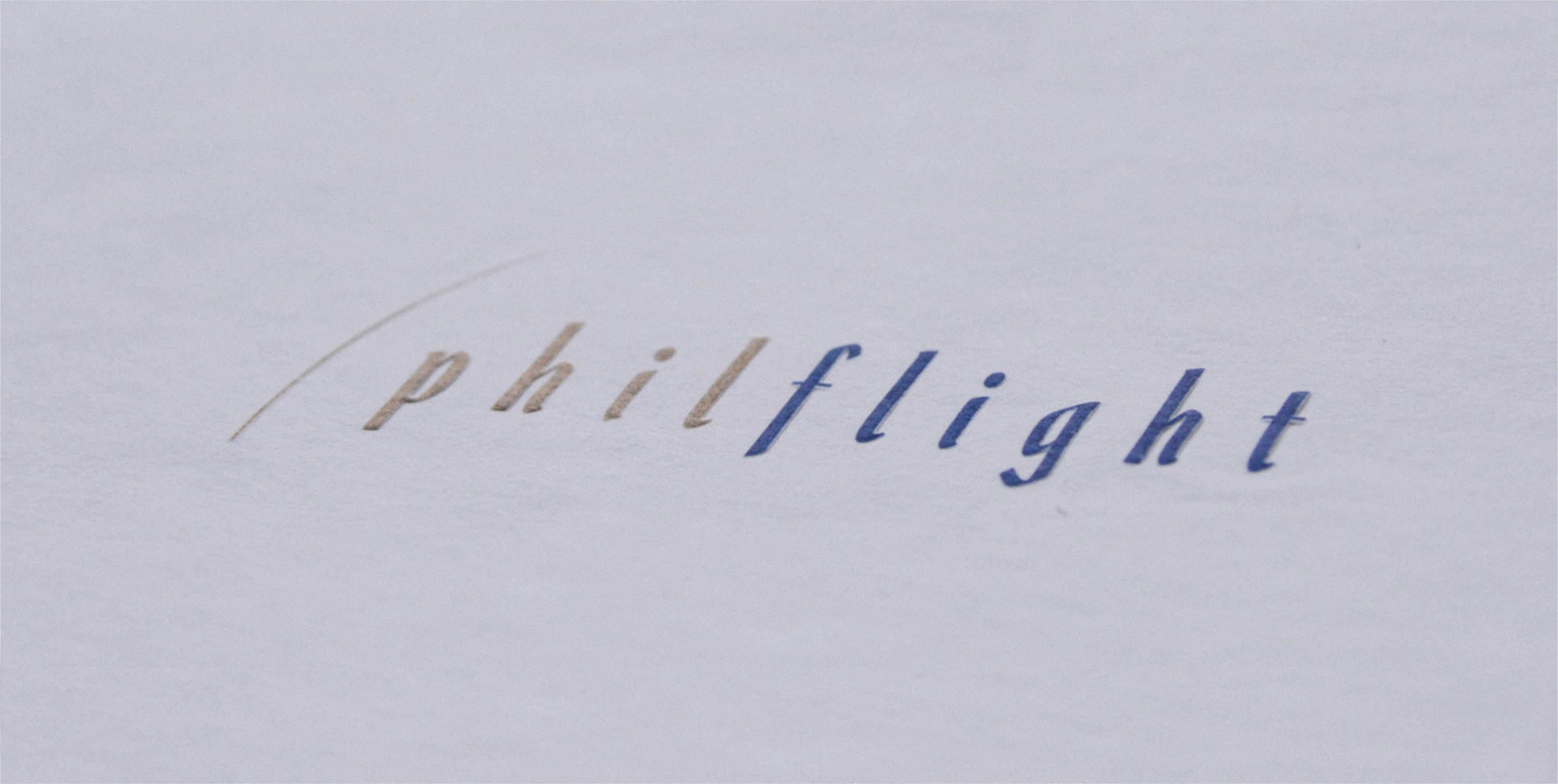 Close up of embossed Logo.